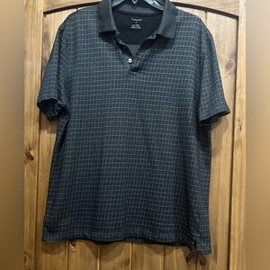 Van Heusen Charcoal Grid Polo Shirt